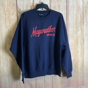 💵NWT MayWeather Navy Blue Sweatshirt Size Large